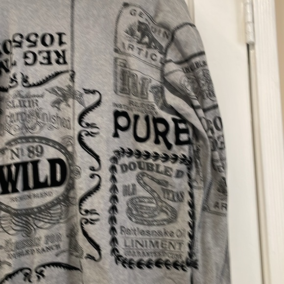 Double D Ranch Top Women Medium Grey Tunic Embellished Rattlesnake long sleeve - Picture 5 of 9